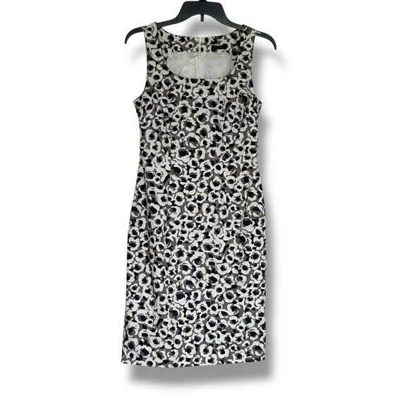 Peserico Sleeveless Black Gray Floral Sheath Dress Made In Italy Sz 42/US 10 - Picture 1 of 8